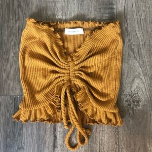 Mustard Bandeau Top